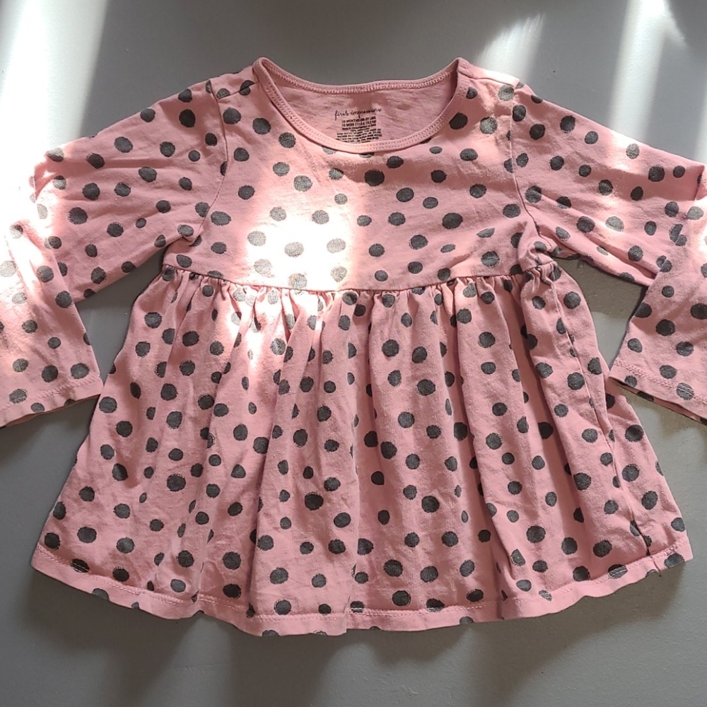 Polka Dot Ruffle Shirt
